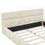 140x200cm EU Double Upholstered Bed, Relaxed Modern Cloud Bed with Padded Flange Edge & Embedded Design, Beige/Grey Linen-423385465