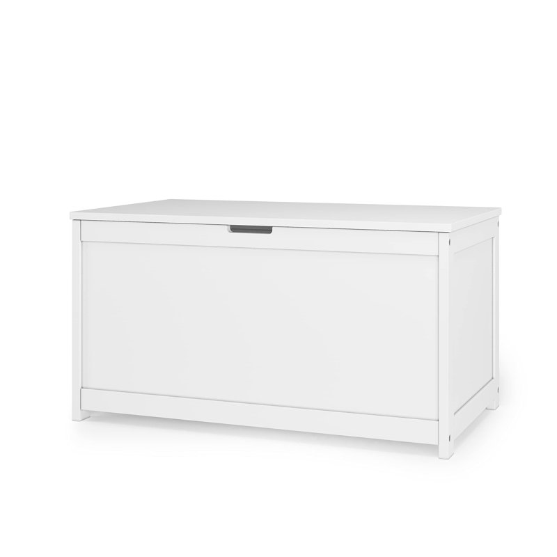Coffre de rangement en bois 33 po, Blanc