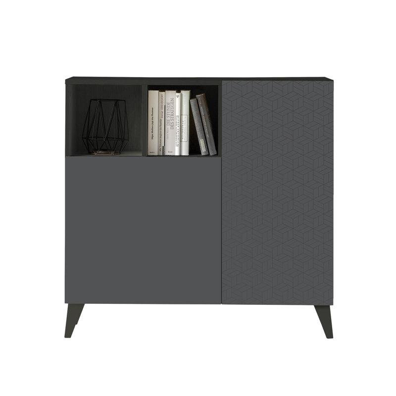 12 Pair Shoe Storage Cabinet, Jet Black