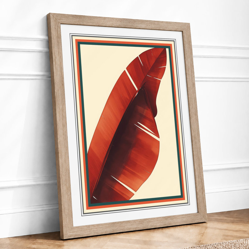 Single Feather Study Minimalist - Print, Oak, A4 - 29.7 x 21.0 cm