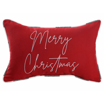 Embroidered Outdoor Reversible Throw Pillow