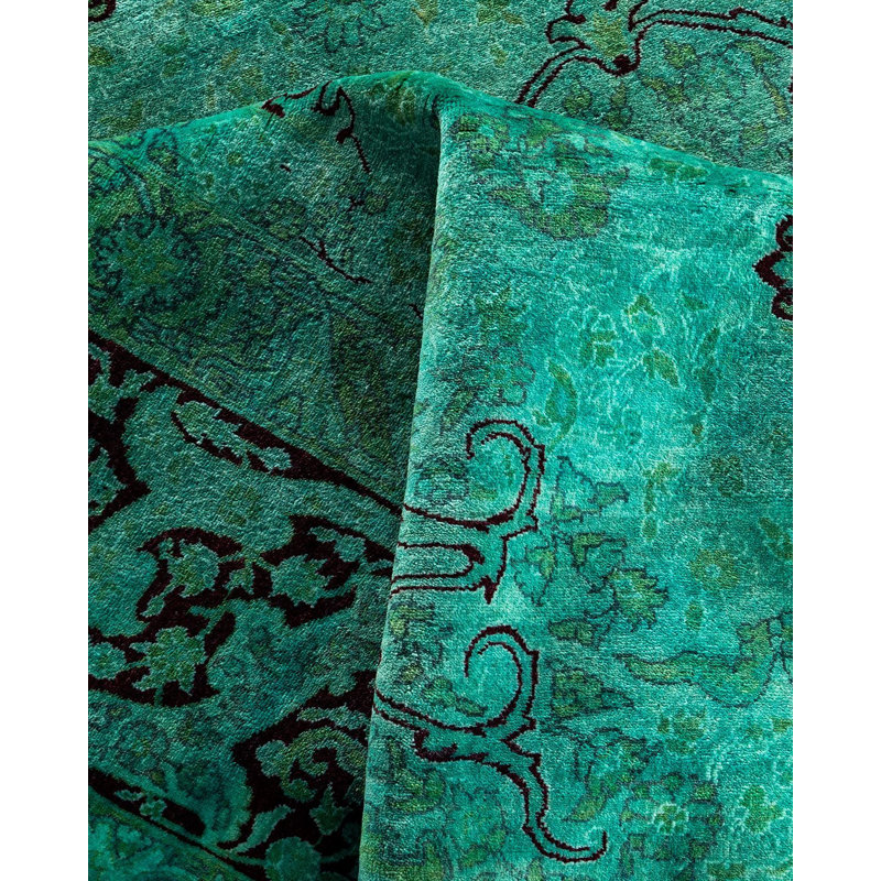 Tapis de couloir unique en laine 8 pi 2 po x 16 pi 9 po Tsubaki
