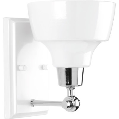 Mable 1-Light Dimmable Polished Chrome Vanity Light