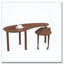 Table basse rotative avec pieds en bois d'hévéa massif-390711720-390711380