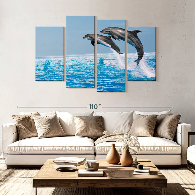 Brampt Two Leaping Dolphins, 54" H x 84" W