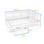 Lit de jour avec bibliothèques en L, station de charge USB et 2 tiroirs de rangement-1051871427-1051871436