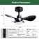 24" Small  Ceiling Fan With Light Remote Control