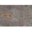 Tapis bleu à motif floral surteint 10 x 13