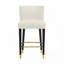 Tabouret de bar avec repose-pieds élégant et revêtement moelleux pour une expérience luxueuse-405451203