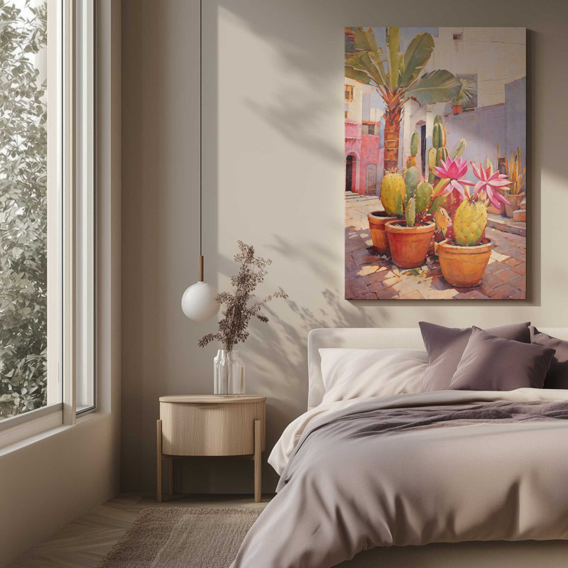 Cactus Court Glow I, H 36 po x l 24 po, Toile tendue, Ne s’applique pas