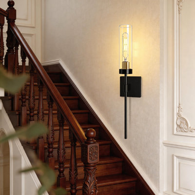 Battery Operated Wall Sconce With Remote Control（Set of 2), Dimmable Wireless Wall Light For Bedroom Living Room  Hallway