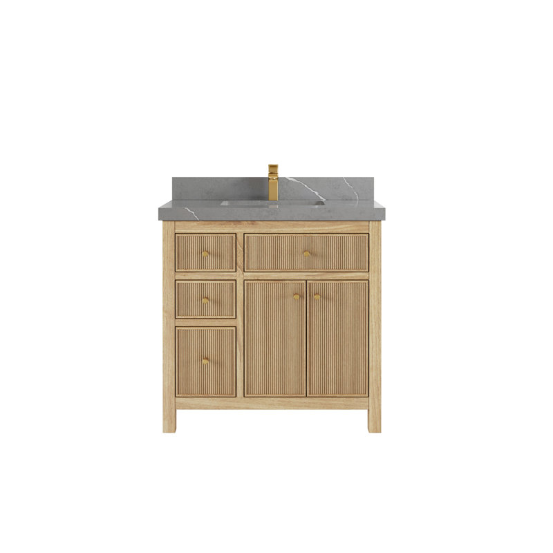 Sonoma Teak 36'' Single Bathroom Vanity with Quartz Top
