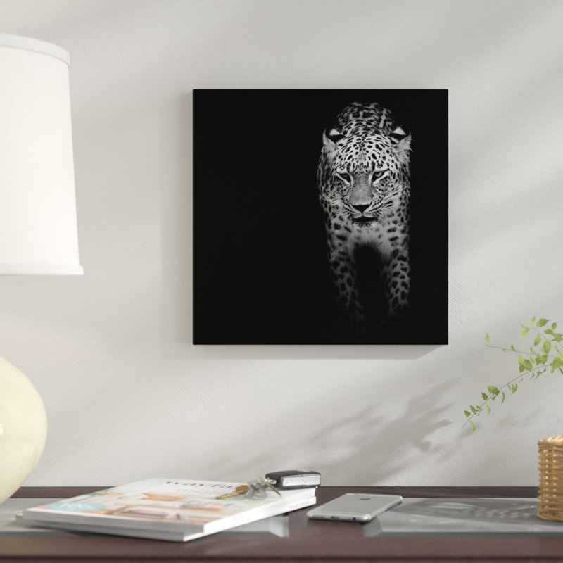 «Leopard II», reproduction de photo sur toile, H 12 po x l 12 po x P 0,75 po, Toile tendue, Pas de tapis