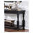 Rustic Style Antique Black 1pc SOFA TABLE Open Bottom Shelf Plank Style Table Top
