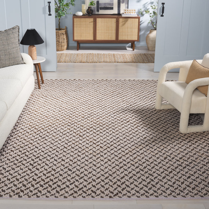 Natural Fiber Couture 104 Hand Loomed Performance Houndstooth Rug, Rectangle 8' x 10'