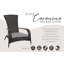Coussin d'extérieur gris de style Adirondack pour chaise Paton Sense