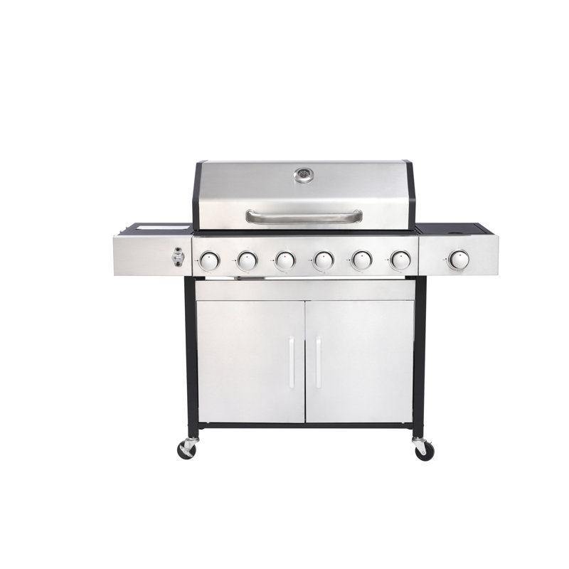 Barbecue au propane à 6 brûleurs avec brûleur latéral