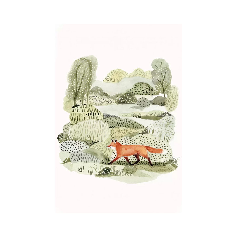 Fox Glen II by Victoria Borges - Wrapped Canvas Gallery-Wrapped Canvas Giclée, 66.04 cm H x 45.72 cm W