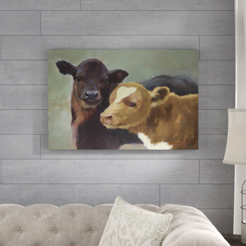 «Farm Pals II», peinture sur toile, H 24 po x l 36 po