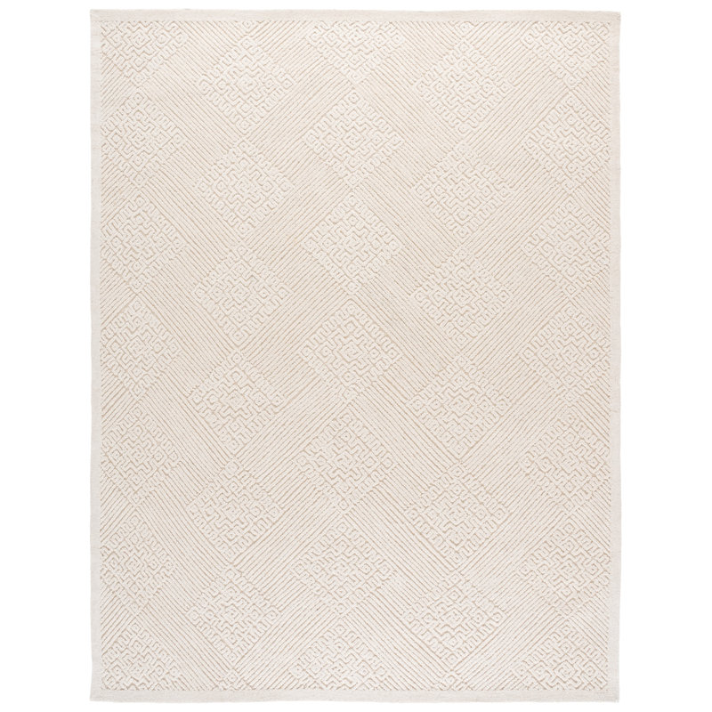 Textural 110 Hand Tufted 80% Wool; 20% Cotton Damask Rug, Rectangle 8' x 10'