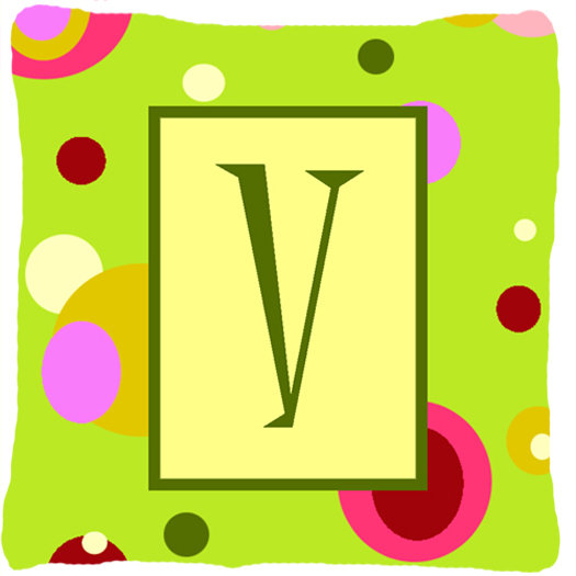 Lettre monogramme initiale intérieure/extérieure Throw Pillow, V