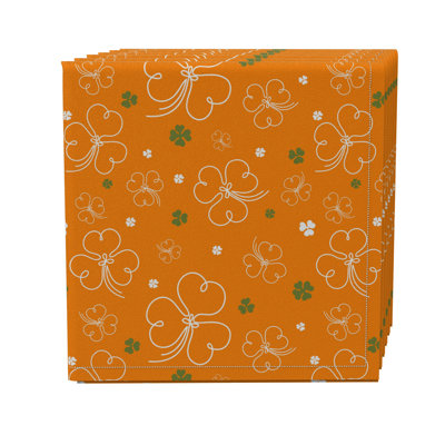 Cotton Twill Floral Square Napkin