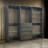 Dee Modular Freestanding Closet System, 6 Shelves, 2 Hanging Rods, Gray