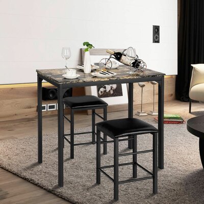 Winston Porter Mitzel 3 - Piece Dining Set & Reviews | Wayfair