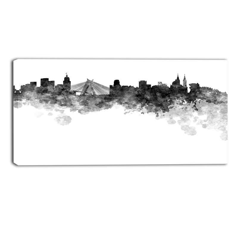"Paysage urbain de la ville de Porto" par Designart, impression sur toile 2 pièces, H 20 po x l 40 po