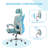 Lienhardt Home Office Desk Chair with Footrest, High-Back Mesh Rolling Swivel Reclining Chairs with Wheels, Comfortable Headrest, Lumbar Support, Comfy Arms for Home, Office, Gaming, Student-1509940243
