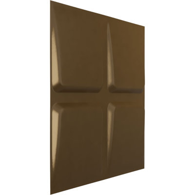 L 19 5/8 po x H 19 5/8 po Galveston Panneau mural décoratif 3D EnduraWall, bronze champagne métallique (couvre 2,67 pieds carrés)