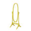 Miroir de plancher traditionnel en bois de style reine Anna, finition jaune