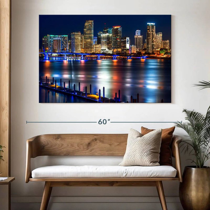 Horizon lumineux de Sirci à Miami, H 34 po x l 51 po