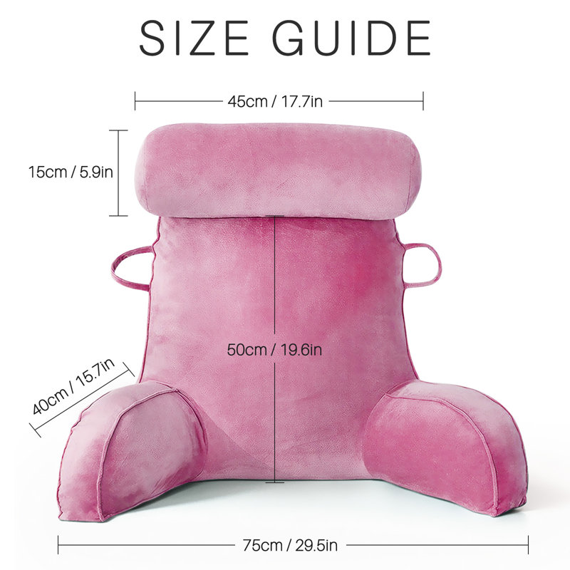 Velvet Backrest Pillow, Pink