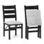 Ensemble de 2 chaises pliantes modernes rembourrées avec dossier confortable