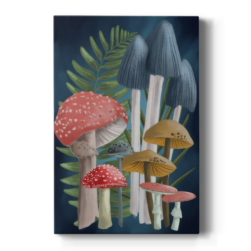 Récolte de champignons II - galerie Cavas sur mesure, H 60 po x l 40 po