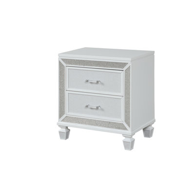 Table de chevet 2 tiroirs Crystal
