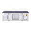 Banc de rangement gris et blanc