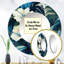 Twilight oasis motif tropical - miroir décoratif tropical, miroir mural rond vert, impression d'art en métal-99625059
