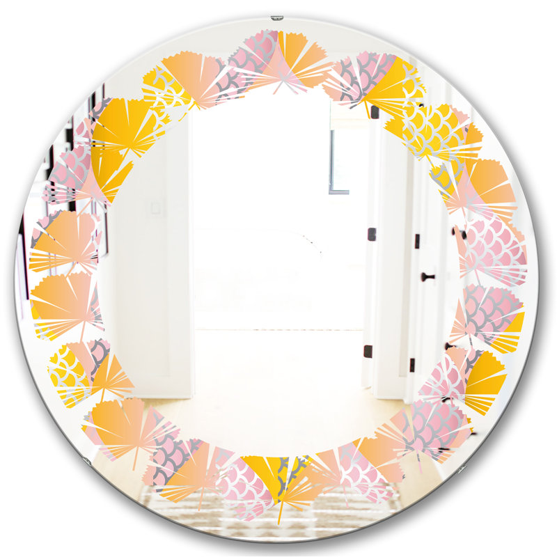 Miroir mural Leaves, H 23,6 po x l 23,6 po
