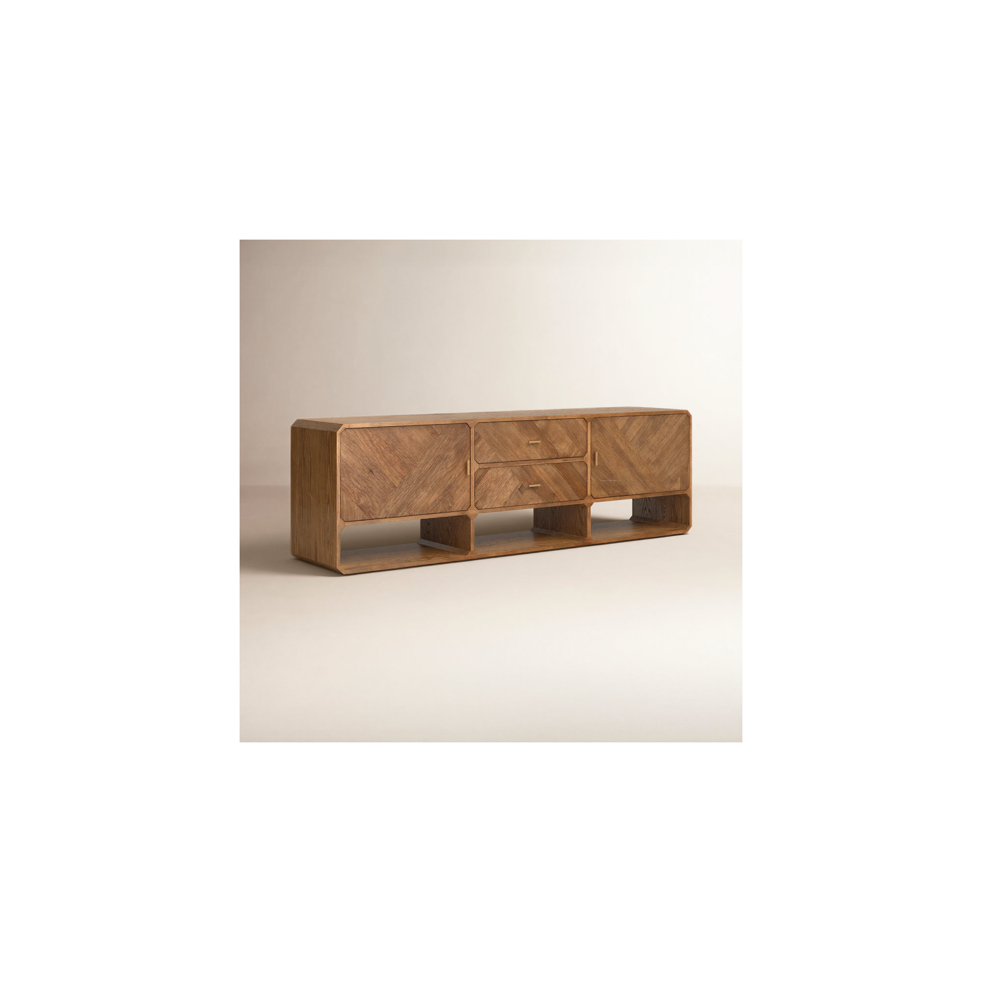 Harris 86'' Media Console, Natural Ash