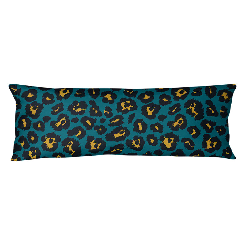 Oreiller moyen en polyester/bourre en polyester Jacksonville, Bleu/jaune, polyester