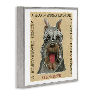 Fun Schnauzer Pet Phrases Giclee Art by Nancy Overton
