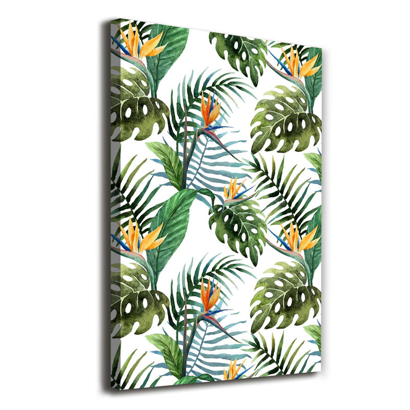 Tropical Leaves - Wrapped Canvas Print