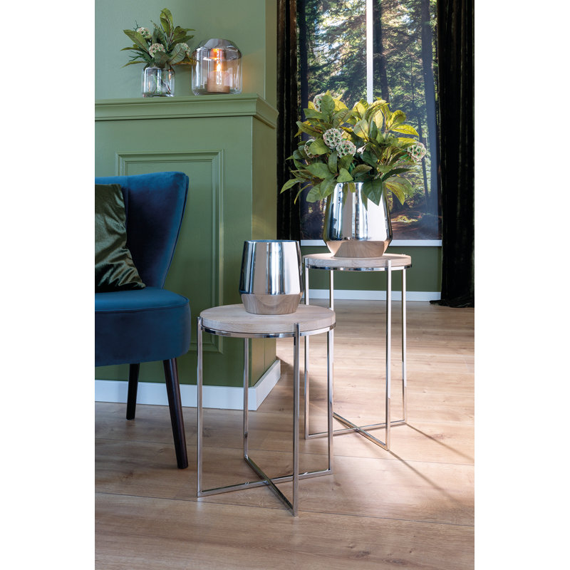 Linea Stainless Steel Table Vase, Silver