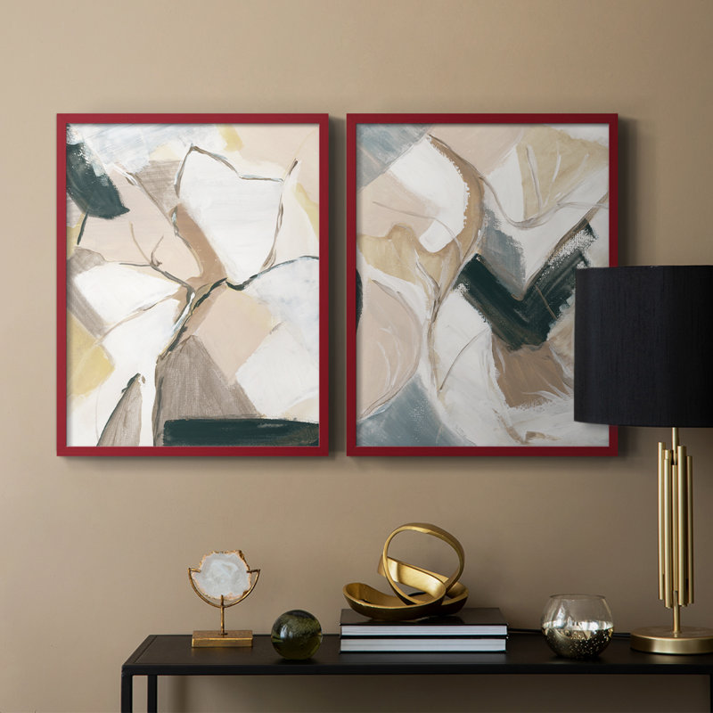 Marble Lines I - impression encadrée de qualité supérieure - prête à être accrochée - aucun clou requis - aucun clou requis