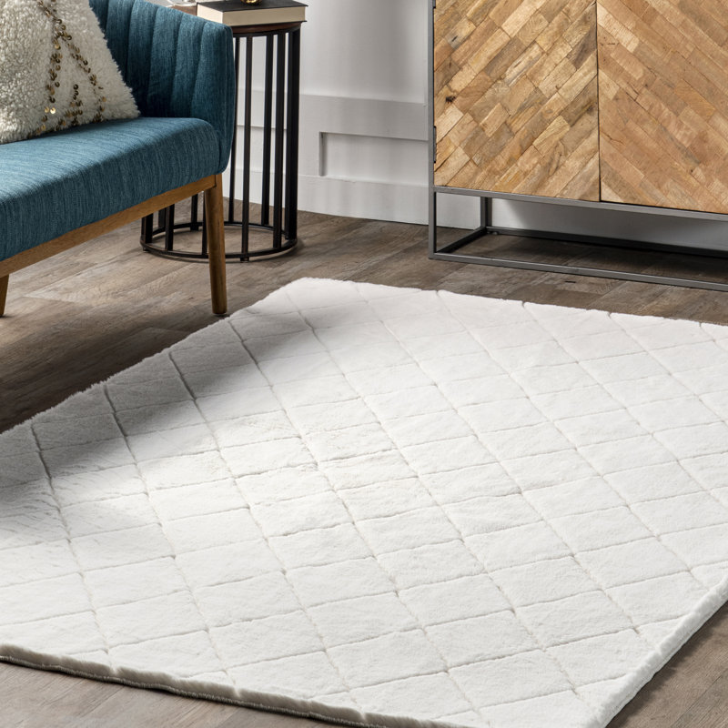 Tapis décontracté en lapin Amy SuperiorWash, Tapis de couloir 2 pi 6 po x 8 pi