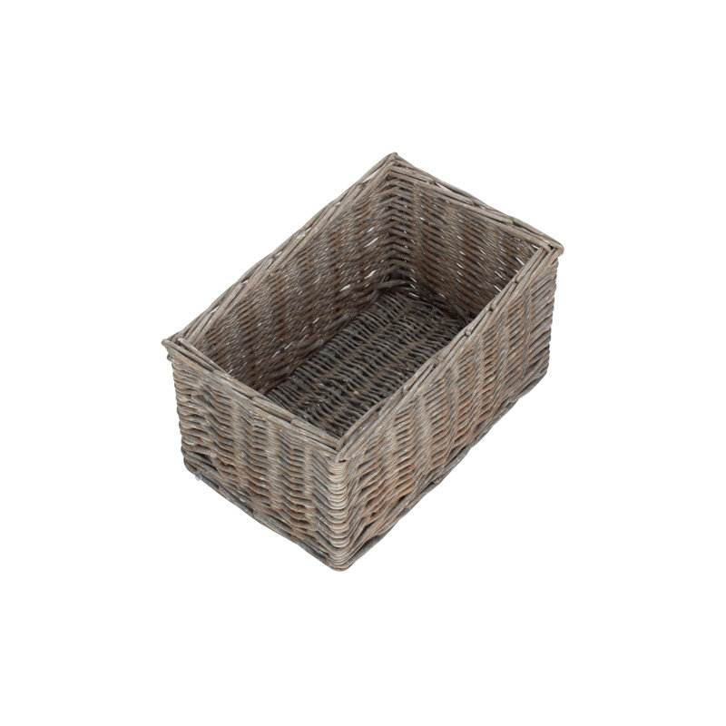 Wicker Storage Basket, 17cm H x 32cm W x 20cm D