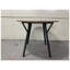 35.43" Round Dining Table, Rustic Brown MDF Kitchen Table for Small Spaces