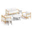 Lido 6-Piece Loveseat, Club Chairs and Nette Coffee Table, End Tables Lounge Set with Cushions